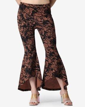 animal print flared pants