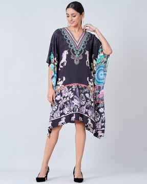 animal print kaftan dress