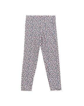 animal print leggings with elasticated waist