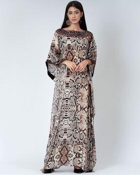 animal print maxi dress