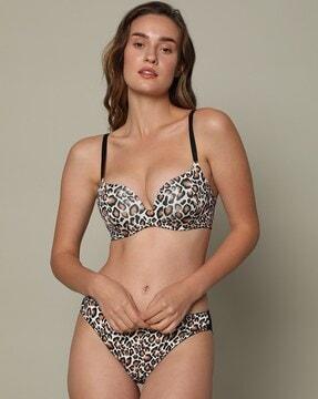 animal print push-up bra