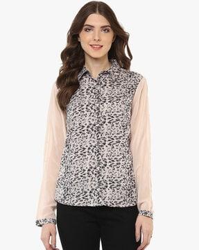 animal print regular top