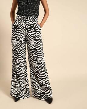 animal print relaxed fit pants