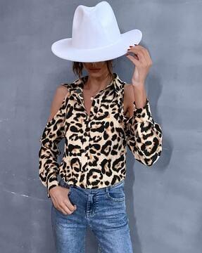 animal print relaxed fit shirt