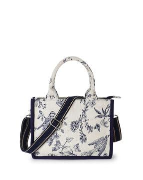 animal print shoulder handbag with zip-closure