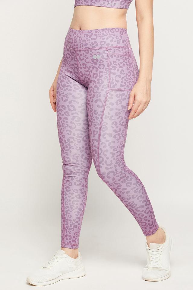 animal print skinny fit spandex womens active wear tights