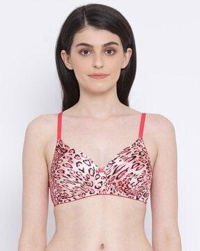 animal print t-shirt bra