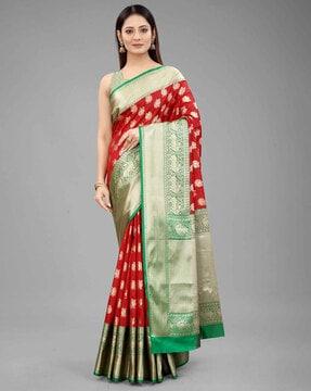 animal print traditional saree