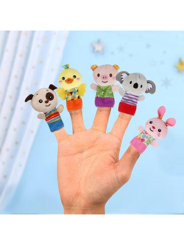 animals multicolour finger puppets (pack of 5)