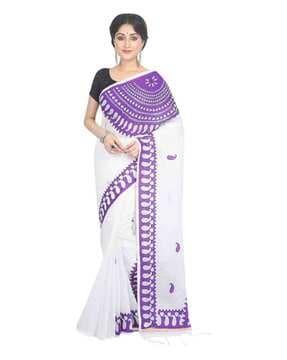 anirban aam saree with floral design and multiple vibrant colors traditional saree