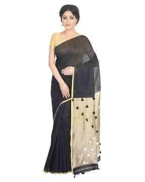 anirban ghicha pom pom saree with various and multiple vibrant colors traditional saree