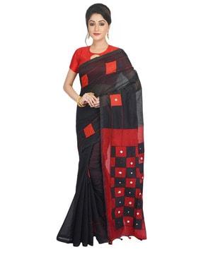 anirban mirror saree with floral design and multiple vibrant colors traditional saree