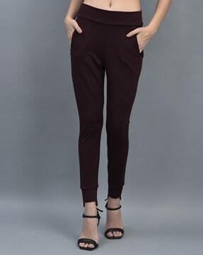 ankle-length jeggings with insert pockets