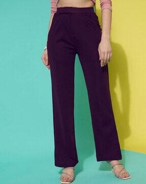 ankle-length pleat front trousers