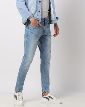 ankle-length skinny fit jeans