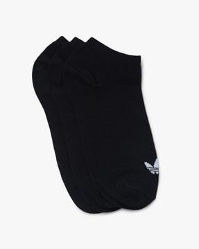 ankle-length socks with ribbed cuffs