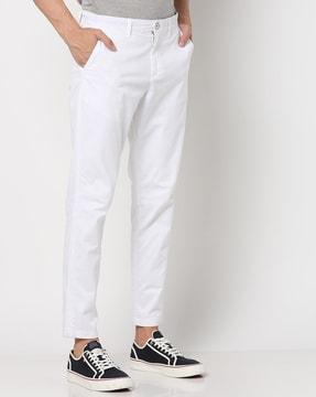 ankle-length chinos with insert pockets