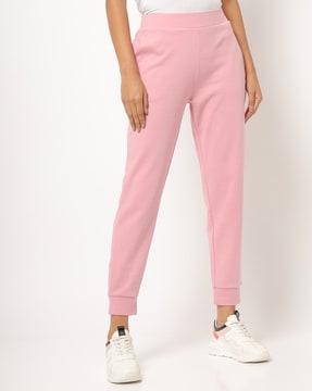 ankle-length cuffed track pants