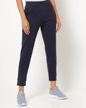 ankle-length cuffed track pants