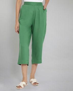 ankle-length culottes with insert pockets