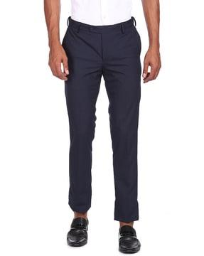 ankle-length flat front chinos