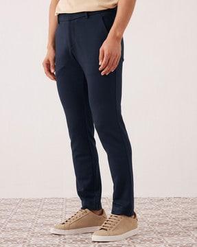 ankle-length flat-front chinos