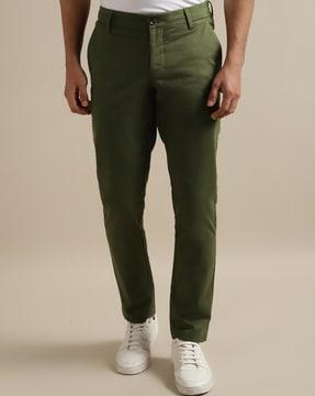 ankle length flat front chinos