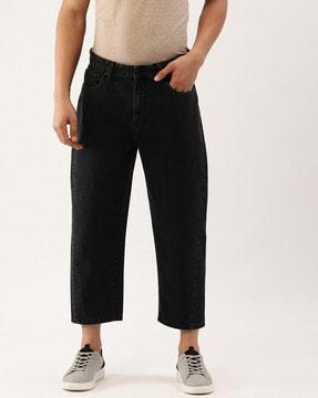 ankle-length jeans with 5-pocket styling