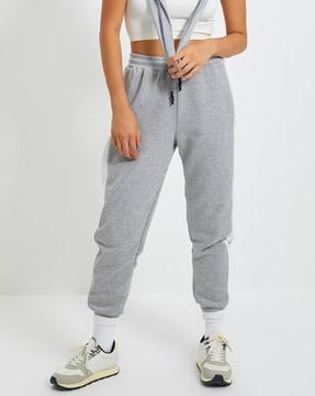 ankle-length joggers with contrast side taping