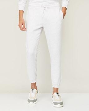 ankle-length joggers with drawstring waist