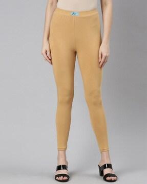 ankle-length leggings with elasticated waist