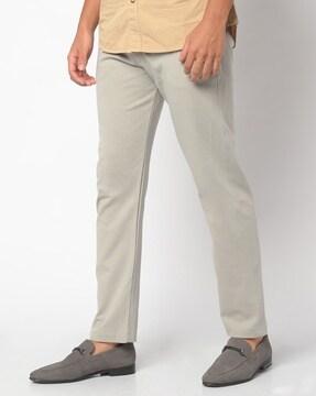 ankle-length mid-rise chinos