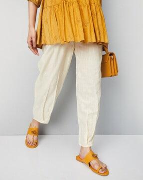 ankle length palazzo with drawstrings