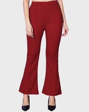 ankle-length pants with elasticated waistband