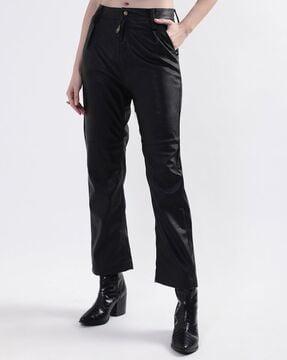 ankle-length pants with insert pockets