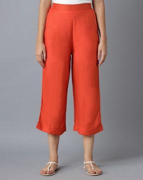 ankle-length relaxed fit culottes