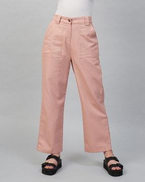 ankle-length relaxed fit pants