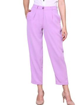 ankle-length relaxed fit pants