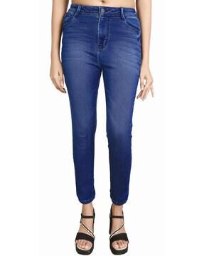 ankle length relaxed jeans