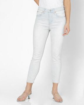 ankle-length skinny fit jeans