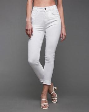 ankle-length skinny jeans