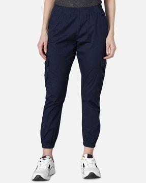 ankle-length slim fit cargo pants