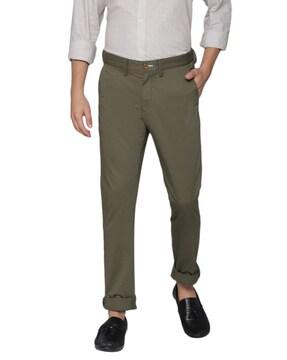 ankle length slim fit pants