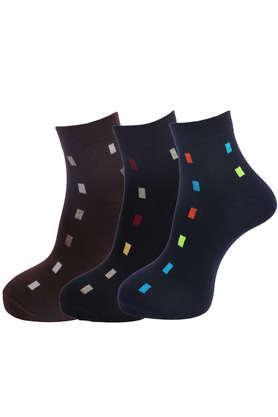 ankle length socks for men (pack of 3) in assorted color - multi