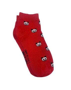 ankle-length socks with animal detail