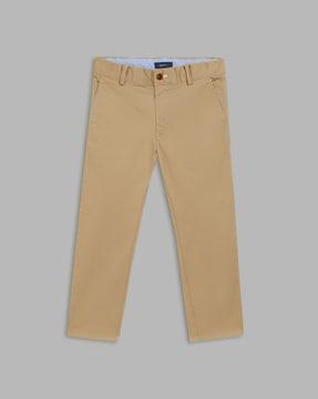 ankle-length straight fit chinos
