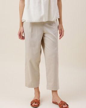 ankle-length straight pants