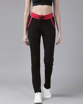 ankle length straight track pants