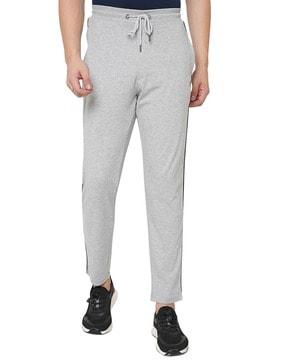 ankle-length straight track pants