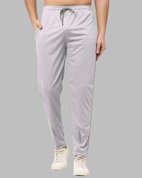 ankle length track pants with drawstrings